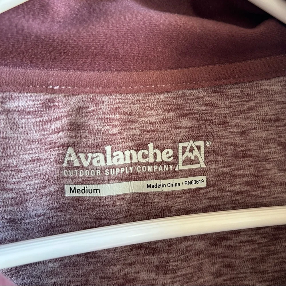 Avalanche Outdoor Supply Company 1/4 Zip Pullover Sweatshirt Heathered Maroon M
